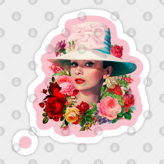 Audrey Heoburn Sticker by NRO Arte Digital